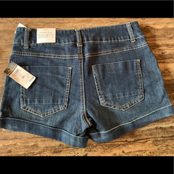 RUE 21 high waisted shorts blue denim size 5/6 NWT - Picture 6 of 7